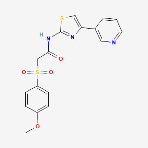 2-((4-methoxyphenyl)sulfonyl)-N-(4-(pyridin-3-yl)thiazol-2-yl)acetamide