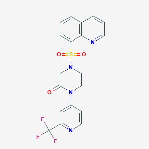 4-Quinolin-8-ylsulfonyl-1-[2-(trifluoromethyl)pyridin-4-yl]piperazin-2-one