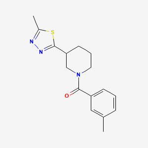 molecular formula C16H19N3OS B2589248 (3-(5-Methyl-1,3,4-thiadiazol-2-yl)piperidin-1-yl)(m-tolyl)methanone CAS No. 1171541-04-0