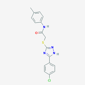 2-[[5-(4-chlorophenyl)-1H-1,2,4-triazol-3-yl]sulfanyl]-N-(4-methylphenyl)acetamide