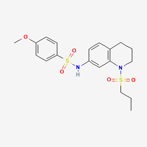 4-methoxy-N-(1-(propylsulfonyl)-1,2,3,4-tetrahydroquinolin-7-yl)benzenesulfonamide