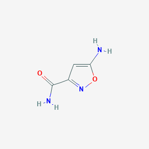molecular formula C4H5N3O2 B2589257 5-Amino-1,2-oxazole-3-carboxamide CAS No. 1629161-52-9