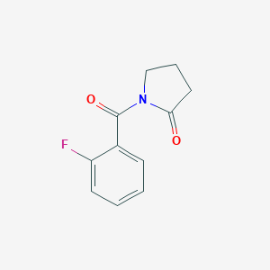 molecular formula C11H10FNO2 B258926 1-(2-Fluorobenzoyl)pyrrolidin-2-one 