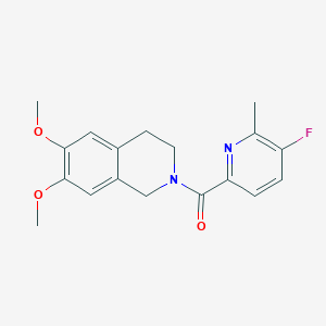 molecular formula C18H19FN2O3 B2589270 (6,7-Dimethoxy-3,4-dihydro-1H-isoquinolin-2-yl)-(5-fluoro-6-methylpyridin-2-yl)methanone CAS No. 2415556-05-5