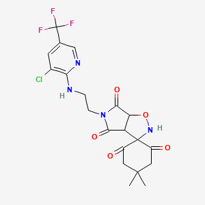 5'-(2-{[3-Chloro-5-(trifluoromethyl)pyridin-2-yl]amino}ethyl)-4,4-dimethyl-hexahydrospiro[cyclohexane-1,3'-pyrrolo[3,4-d][1,2]oxazole]-2,4',6,6'-tetrone