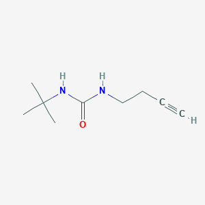 molecular formula C9H16N2O B2589281 1-(But-3-yn-1-yl)-3-(叔丁基)脲 CAS No. 1343989-51-4