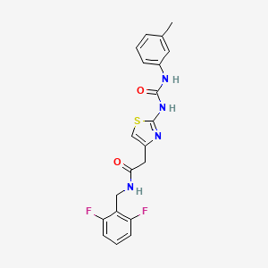 N-(2,6-difluorobenzyl)-2-(2-(3-(m-tolyl)ureido)thiazol-4-yl)acetamide