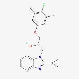 1-(4-chloro-3,5-dimethylphenoxy)-3-(2-cyclopropyl-1H-1,3-benzodiazol-1-yl)propan-2-ol