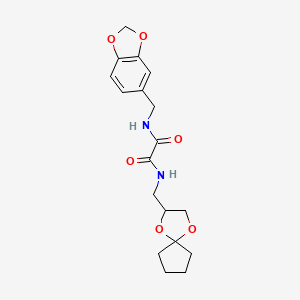 N1-(1,4-dioxaspiro[4.4]nonan-2-ylmethyl)-N2-(benzo[d][1,3]dioxol-5-ylmethyl)oxalamide