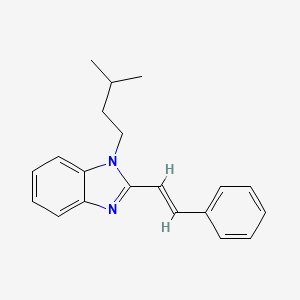 molecular formula C20H22N2 B2589322 (E)-1-isopentyl-2-styryl-1H-benzo[d]imidazole CAS No. 380160-07-6