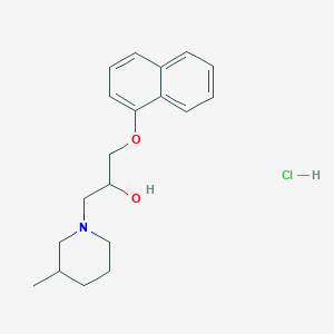 molecular formula C19H26ClNO2 B2589323 1-(3-Methylpiperidin-1-yl)-3-(naphthalen-1-yloxy)propan-2-ol hydrochloride CAS No. 1203034-47-2