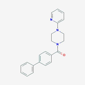 molecular formula C22H21N3O B258934 (4-Phenylphenyl)-(4-pyridin-2-ylpiperazin-1-yl)methanone 