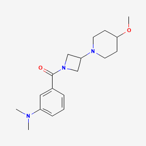 (3-(Dimethylamino)phenyl)(3-(4-methoxypiperidin-1-yl)azetidin-1-yl)methanone