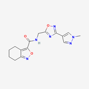 N-{[3-(1-methyl-1H-pyrazol-4-yl)-1,2,4-oxadiazol-5-yl]methyl}-4,5,6,7-tetrahydro-2,1-benzoxazole-3-carboxamide