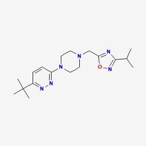 5-[[4-(6-Tert-butylpyridazin-3-yl)piperazin-1-yl]methyl]-3-propan-2-yl-1,2,4-oxadiazole