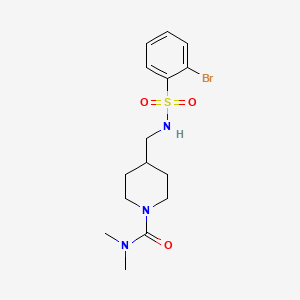 4-((2-bromophenylsulfonamido)methyl)-N,N-dimethylpiperidine-1-carboxamide