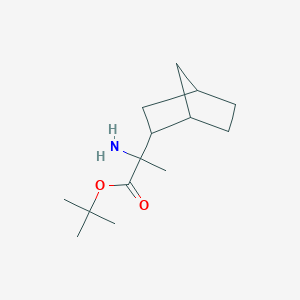molecular formula C14H25NO2 B2589363 Tert-butyl 2-amino-2-(2-bicyclo[2.2.1]heptanyl)propanoate CAS No. 2248299-71-8