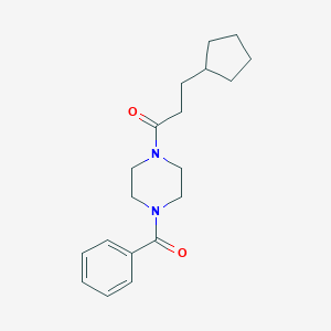 1-Benzoyl-4-(3-cyclopentylpropanoyl)piperazine