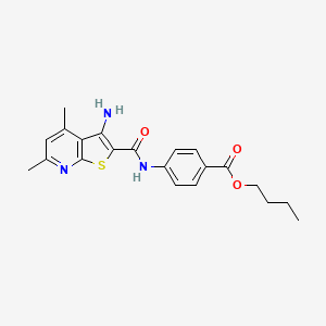 butyl 4-{3-amino-4,6-dimethylthieno[2,3-b]pyridine-2-amido}benzoate