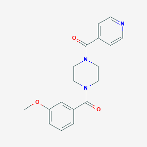 molecular formula C18H19N3O3 B258938 1-Isonicotinoyl-4-(3-methoxybenzoyl)piperazine 