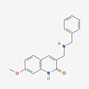 3-(Benzylamino-methyl)-7-methoxy-1H-quinolin-2-one