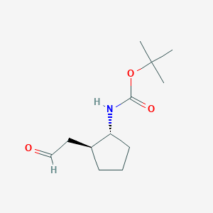 Tert-butyl N-[(1R,2S)-2-(2-oxoethyl)cyclopentyl]carbamate