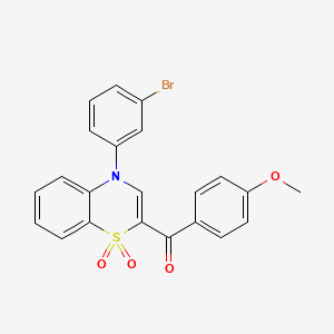 [4-(3-bromophenyl)-1,1-dioxido-4H-1,4-benzothiazin-2-yl](4-methoxyphenyl)methanone