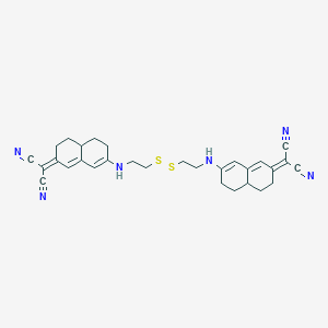 2-[7-[2-[2-[[7-(Dicyanomethylidene)-4,4a,5,6-tetrahydro-3H-naphthalen-2-yl]amino]ethyldisulfanyl]ethylamino]-4,4a,5,6-tetrahydro-3H-naphthalen-2-ylidene]propanedinitrile