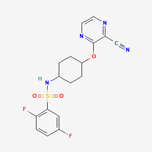 N-((1r,4r)-4-((3-cyanopyrazin-2-yl)oxy)cyclohexyl)-2,5-difluorobenzenesulfonamide