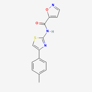 molecular formula C14H11N3O2S B2589392 N-[4-(4-methylphenyl)-1,3-thiazol-2-yl]-1,2-oxazole-5-carboxamide CAS No. 750640-55-2