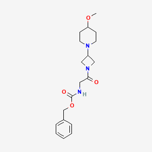 Benzyl (2-(3-(4-methoxypiperidin-1-yl)azetidin-1-yl)-2-oxoethyl)carbamate
