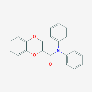 molecular formula C21H17NO3 B258940 N,N-diphenyl-2,3-dihydro-1,4-benzodioxine-2-carboxamide 