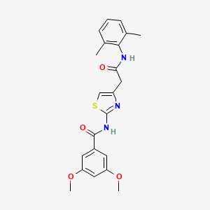 molecular formula C22H23N3O4S B2589401 N-(4-(2-((2,6-dimethylphenyl)amino)-2-oxoethyl)thiazol-2-yl)-3,5-dimethoxybenzamide CAS No. 921864-49-5