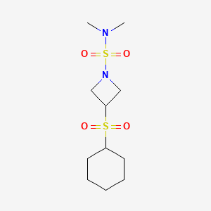 molecular formula C11H22N2O4S2 B2589410 3-(cyclohexylsulfonyl)-N,N-dimethylazetidine-1-sulfonamide CAS No. 1797691-71-4