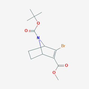 molecular formula C13H18BrNO4 B2589411 7-叔丁基 2-甲基 3-溴-7-氮杂双环[2.2.1]庚-2-烯-2,7-二羧酸酯 CAS No. 197080-71-0