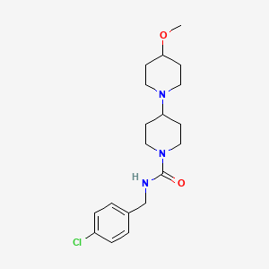molecular formula C19H28ClN3O2 B2589417 N-(4-chlorobenzyl)-4-methoxy-[1,4'-bipiperidine]-1'-carboxamide CAS No. 1795192-50-5