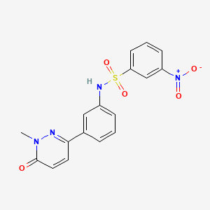 N-(3-(1-methyl-6-oxo-1,6-dihydropyridazin-3-yl)phenyl)-3-nitrobenzenesulfonamide
