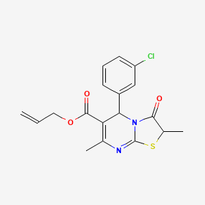 prop-2-en-1-yl 5-(3-chlorophenyl)-2,7-dimethyl-3-oxo-2H,3H,5H-[1,3]thiazolo[3,2-a]pyrimidine-6-carboxylate