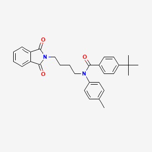 molecular formula C30H32N2O3 B2589432 4-(叔丁基)-N-(4-(1,3-二氧代异吲哚啉-2-基)丁基)-N-(对甲苯基)苯甲酰胺 CAS No. 313661-20-0
