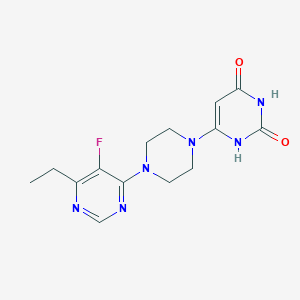 6-(4-(6-ethyl-5-fluoropyrimidin-4-yl)piperazin-1-yl)pyrimidine-2,4(1H,3H)-dione