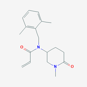 N-[(2,6-Dimethylphenyl)methyl]-N-(1-methyl-6-oxopiperidin-3-yl)prop-2-enamide