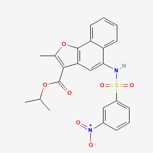 molecular formula C23H20N2O7S B2589441 Isopropyl 2-methyl-5-(3-nitrophenylsulfonamido)naphtho[1,2-b]furan-3-carboxylate CAS No. 441292-29-1