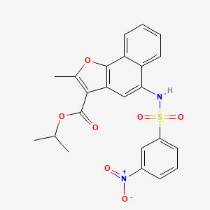 molecular formula C23H20N2O7S B2589441 2-Méthyl-5-(3-nitrophénylsulfonamido)naphtho[1,2-b]furanne-3-carboxylate d'isopropyle CAS No. 441292-29-1