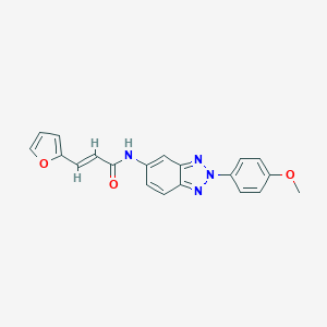 molecular formula C20H16N4O3 B258946 3-(2-furyl)-N-[2-(4-methoxyphenyl)-2H-1,2,3-benzotriazol-5-yl]acrylamide 