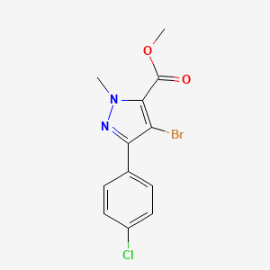 methyl 4-bromo-3-(4-chlorophenyl)-1-methyl-1H-pyrazole-5-carboxylate