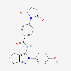 4-(2,5-dioxo-1-pyrrolidinyl)-N-[2-(4-methoxyphenyl)-4,6-dihydrothieno[3,4-c]pyrazol-3-yl]benzamide