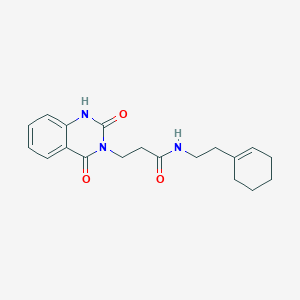 molecular formula C19H23N3O3 B2589468 N-[2-(cyclohexen-1-yl)ethyl]-3-(2,4-dioxo-1H-quinazolin-3-yl)propanamide CAS No. 1023475-87-7