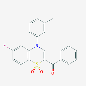 [6-fluoro-4-(3-methylphenyl)-1,1-dioxido-4H-1,4-benzothiazin-2-yl](phenyl)methanone