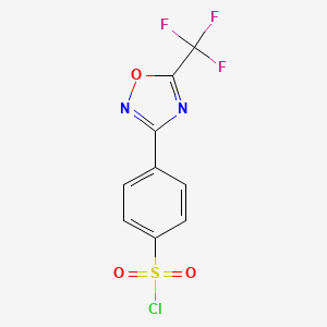 4-(5-(Trifluoromethyl)-1,2,4-oxadiazol-3-yl)benzenesulfonyl chloride