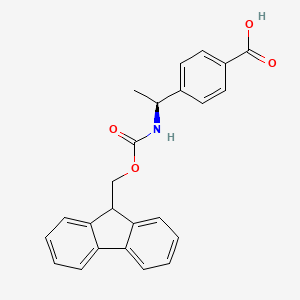 molecular formula C24H21NO4 B2589479 (S)-4-(1-((((9H-Fluoren-9-yl)methoxy)carbonyl)amino)ethyl)benzoic acid CAS No. 2171287-88-8
